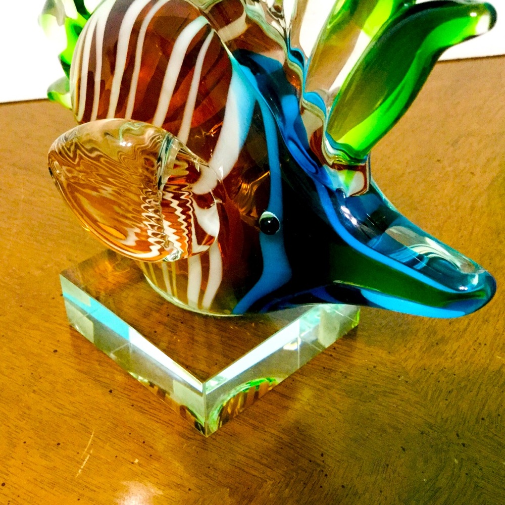 Vintage GCA Art Glass Multi Color Fish Sculpture - Picture 5 of 8
